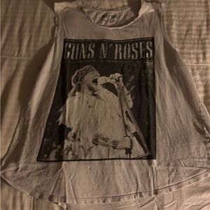 Cotton On White Guns N' Roses Tank Top